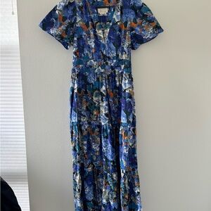 Anthropologie Somerset Blue Maxi Dress